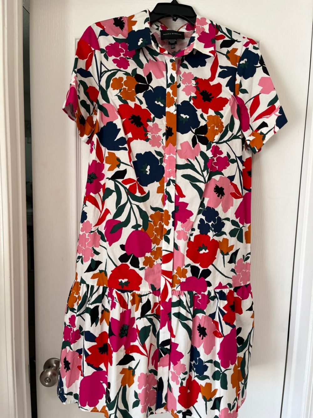 Donna Morgan Pink Floral Button-Down Shirt